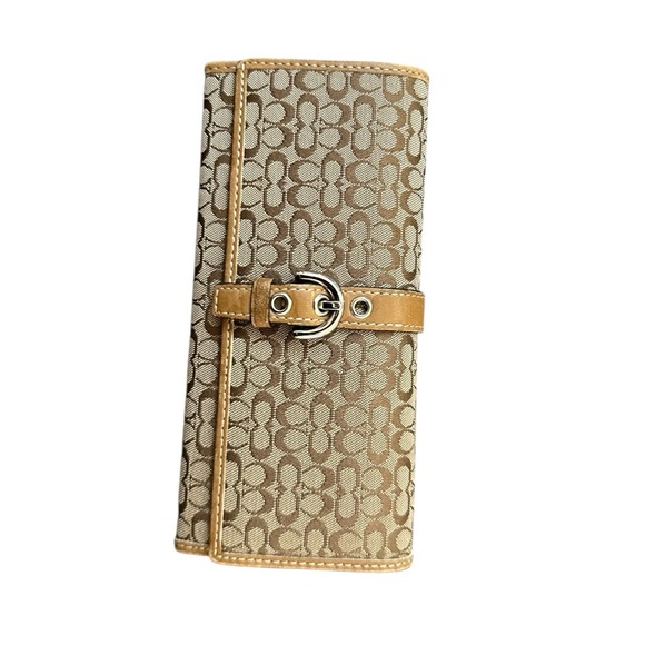 Coach Brown Signature Wallet Style Soft Sided Glasses Case Sunglasses Eyeglasses - Picture 1 of 4